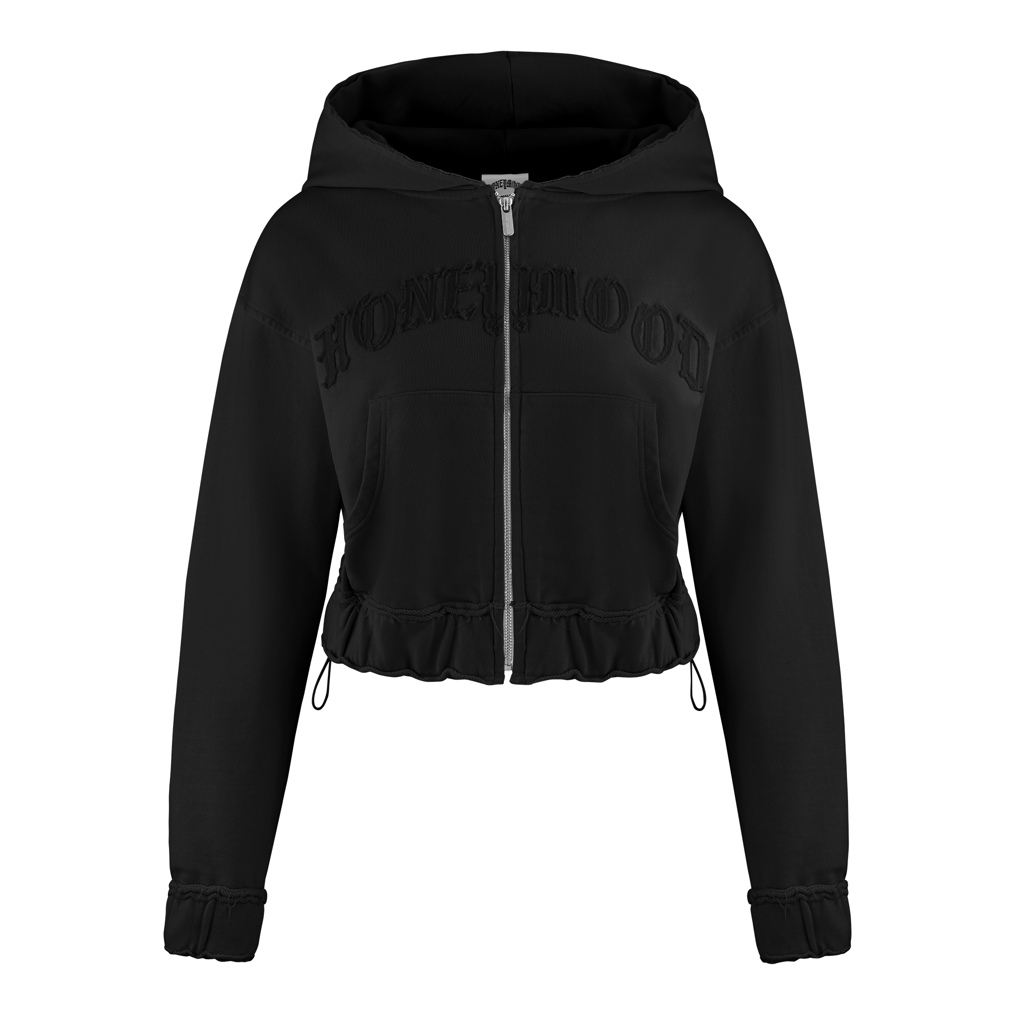 Honeymood - Cropped Zip Hoodie